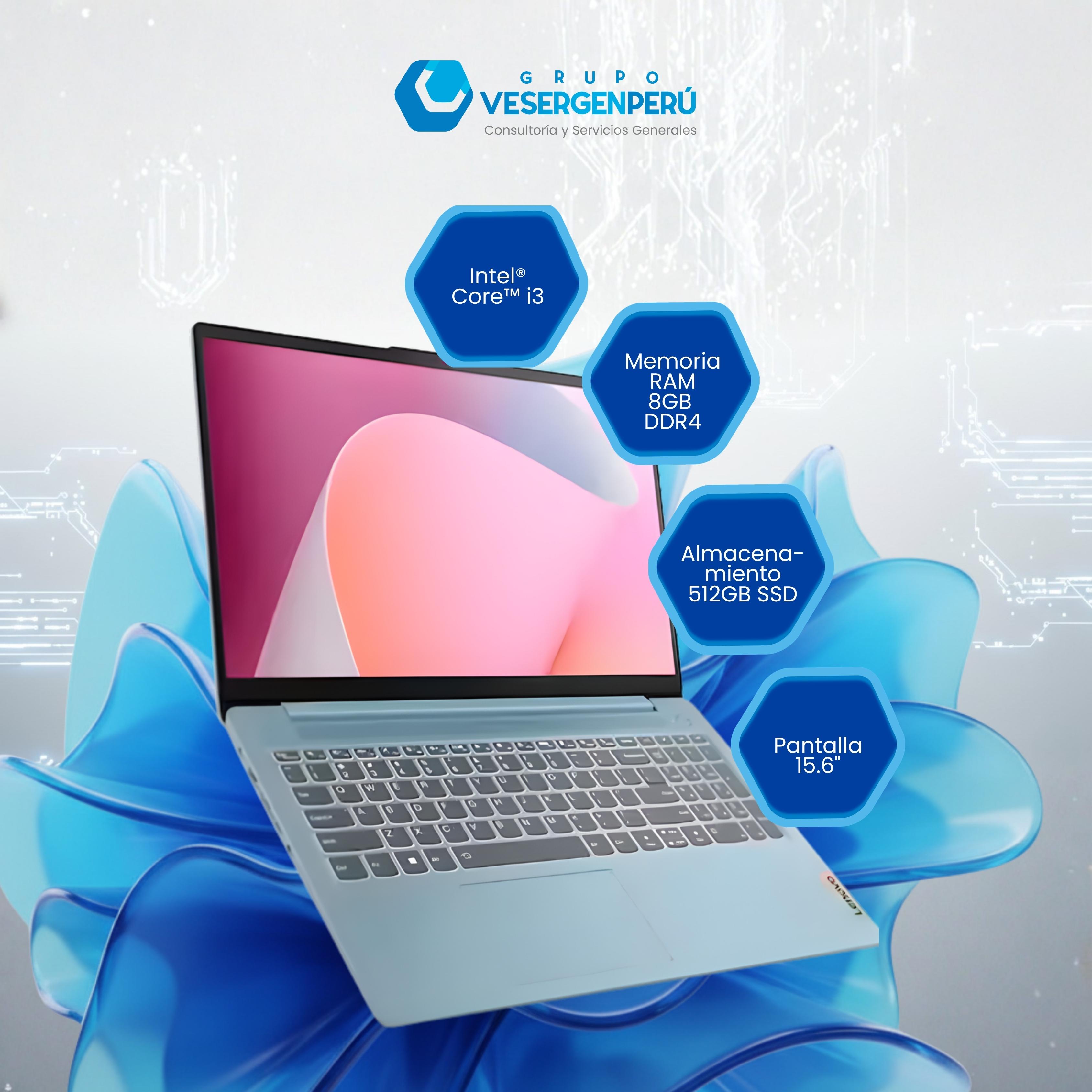 Notebook Lenovo IdeaPad Slim 3 15IAN8 15.6" FHD TN, Core i3-N305 1.8/3.8GHz, 8GB LPDDR5-4800, SSD M.2 512GB